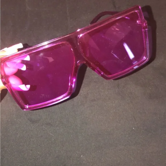 Rectangular Sunglasses Baddie Sunglasses Amazon Pink Glasses